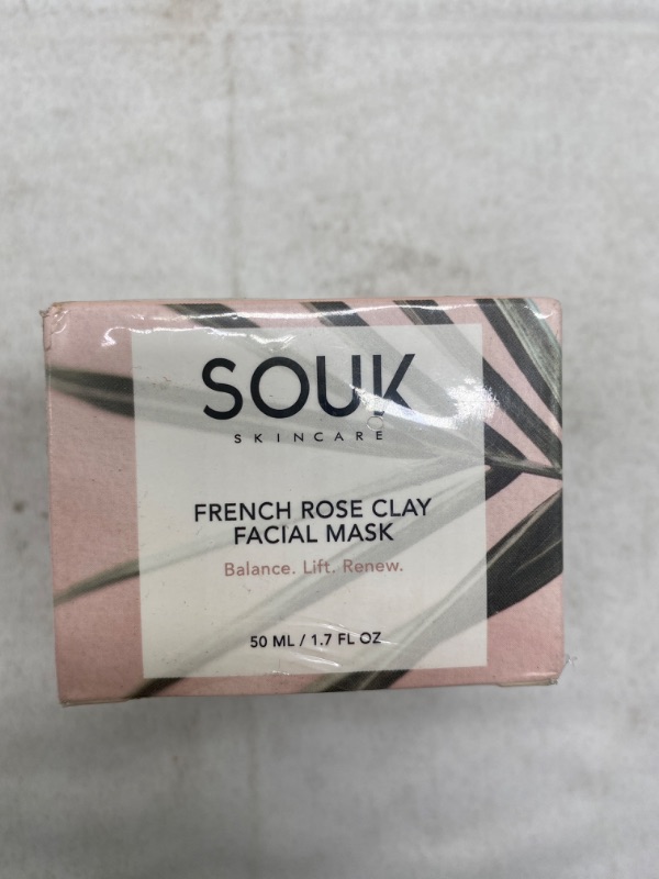 Photo 2 of SOUK Skincare - Pore Minimizer Rose Clay Mask For Face - Blackhead Mask - Acne Face Mask - Rose Clay Face Mask - Anti Aging Face Mask - Pink Clay Mask - Bentonite Clay Mask - French Rose Clay - 50mL NEW 