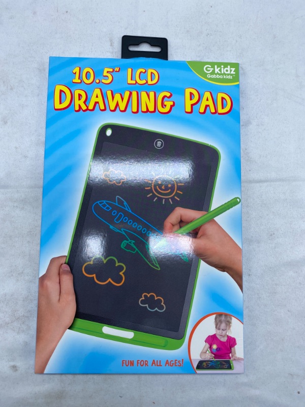Photo 2 of GabbaGoods LCD Writing Tablet Doodle Board,10.5 inch Colorful Drawing Pad,Electronic Drawing Tablet, Drawing Pads,Travel Gifts for Kids Ages 3 4 5 6 7 8 Year Old Girls Boys (Green) NEW