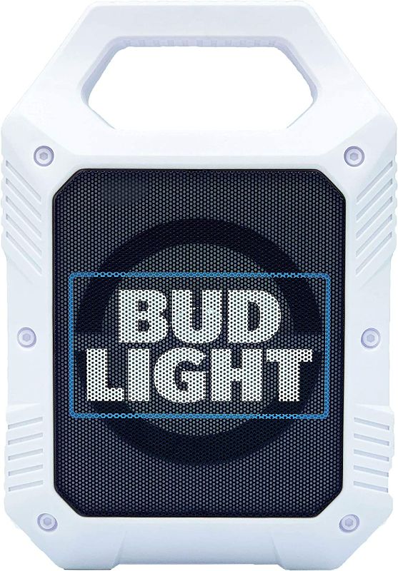 Photo 1 of Bud Light Portable Bluetooth Wireless Speaker with Led Lighting 1200mah Rechargeable Battery Premium Bass & Clear Music Zero Distortion Connect with USB TF Card NEW