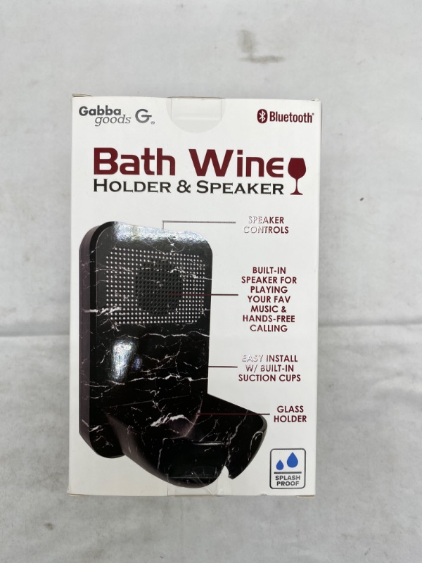 Photo 2 of BATH WINE HOLDER AND BLUETOOTH SPEAKER (Black)NEW