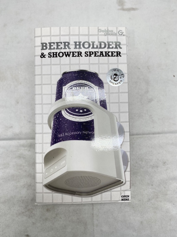 Photo 2 of BLUETOOTH SHOWER SPEAKER AND BEER HOLDER (White) NEW