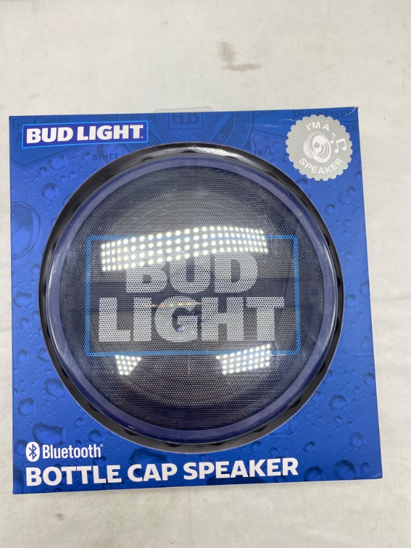 Photo 2 of Bud Light Bluetooth Bottle Cap Speaker NEW 