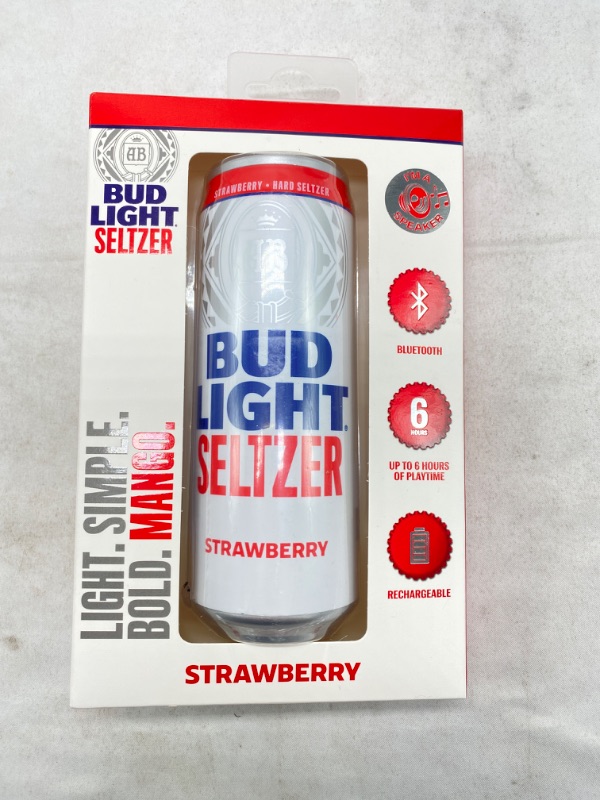 Photo 2 of Bud Light Seltzer Strawberry Bluetooth Speaker NEW