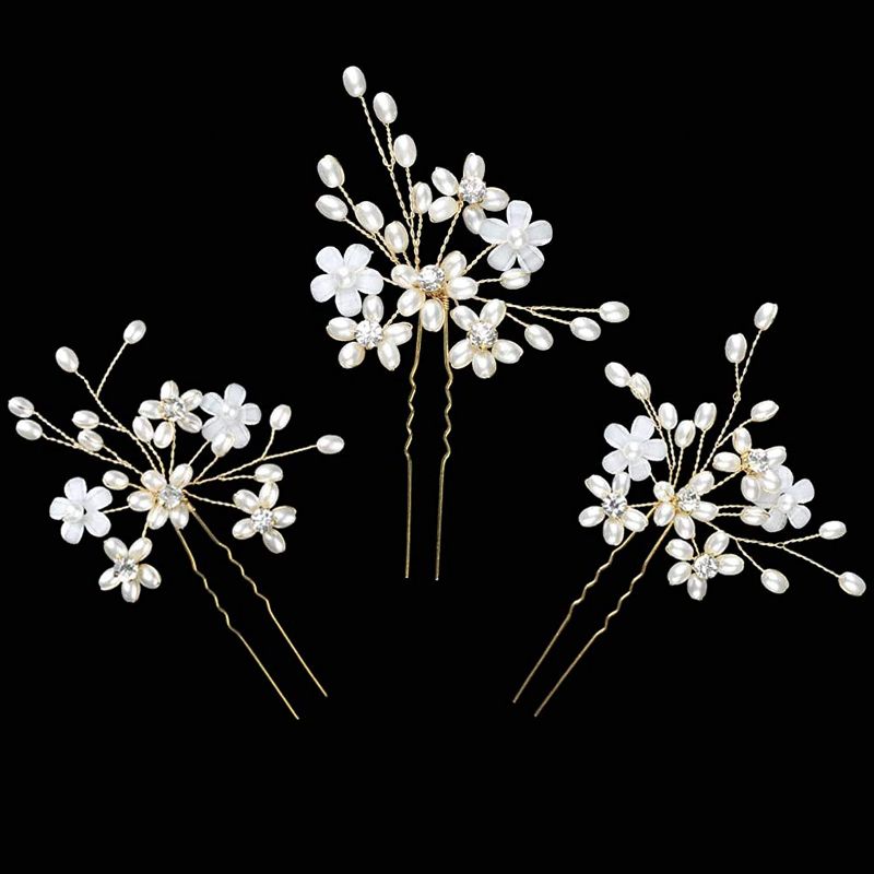 Photo 1 of Campis Peral  Bridal Wedding Hair Pin 3 pcs NEW 