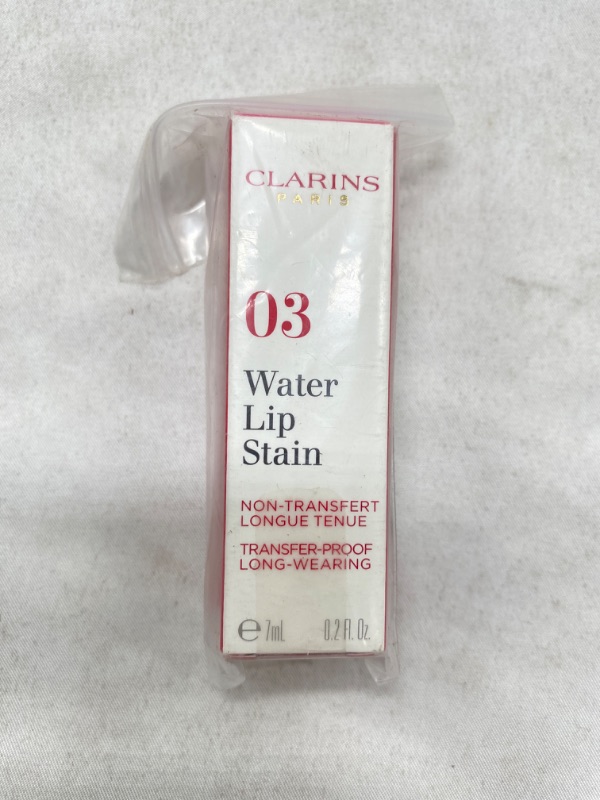 Photo 2 of Clarins Water Lip Stain | Matte Finish | Moisturizing and Softening | Buildable, Transfer-Proof, Mask-Proof, Lightweight and Long-Wearing NEW