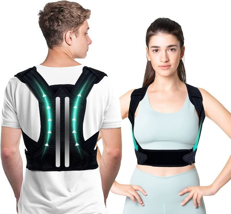 Photo 1 of Lexniush Professional Posture Corrector for Men and Women - Updated Back Posture Brace, Support Straightener for Spine, Back, Neck, Clavicle and Shoulder, Improves Posture and Pain Relief NEW 