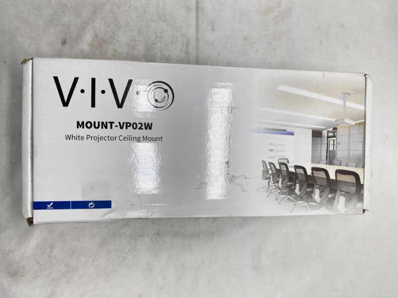 Photo 2 of VIVO Universal Extending Ceiling Projector Mount, Height Adjustable Projection, White, MOUNT-VP02W NEW