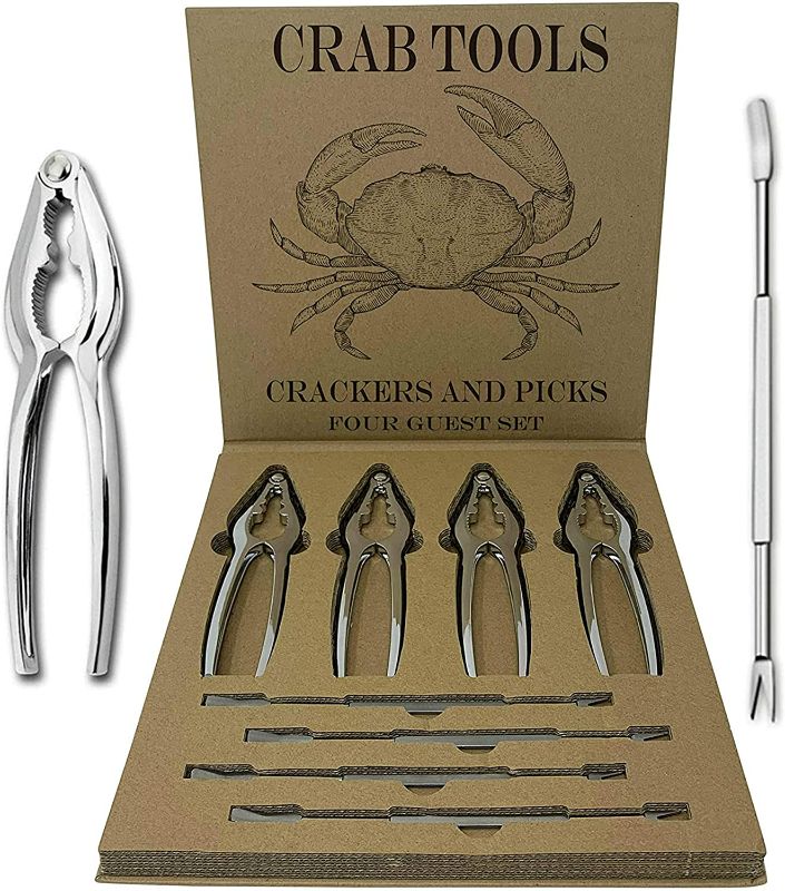 Photo 1 of Stainless Steel Crab Crackers and Lobster Picks Set , Easy-to-Use Crab Leg Cracker Tool, Lobster Cracker and Pick Set, Crab Crackers and Tools, Seafood Tool Kit by Smedley & York NEW