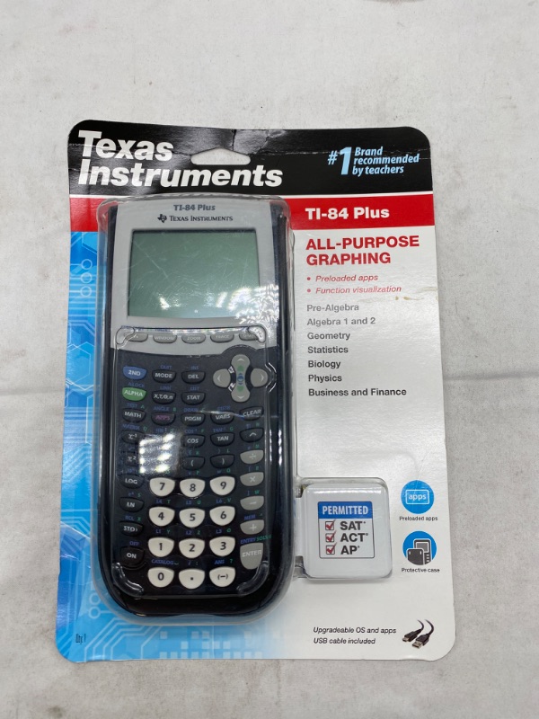 Photo 2 of Texas Instruments TI-84 Plus Graphics Calculator, Black NEW 