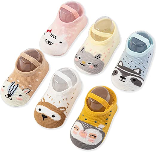 Photo 1 of Baby Non Skid Anti Slip Socks Grip for Toddler Girls Boys Slipper (1T-3T) 6 Pairs NEW