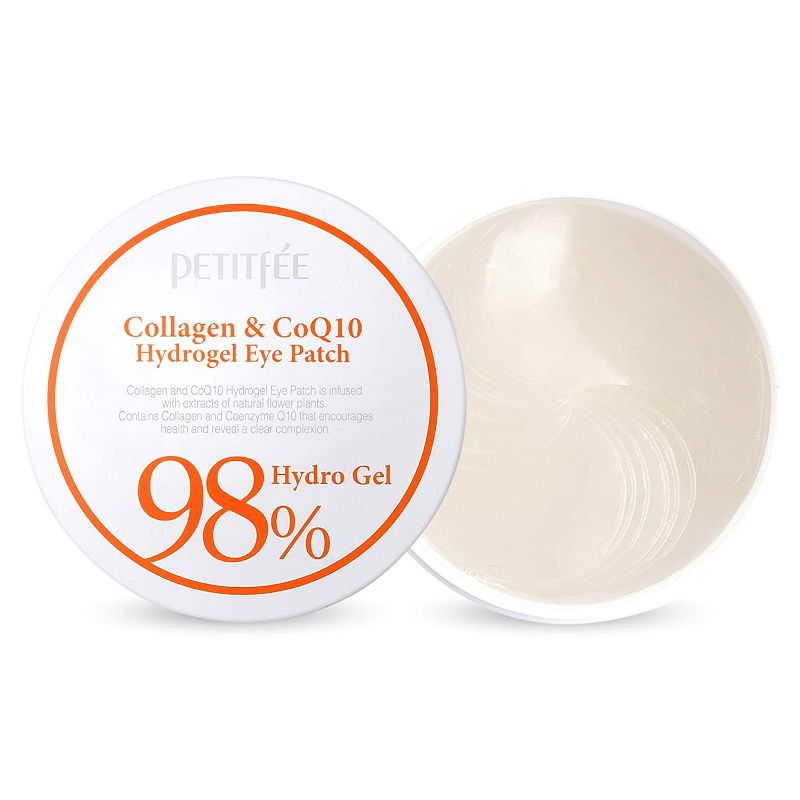 Photo 1 of [PETITFEE] Collagen & Co Q10 Hydrogel Eye Patch 60 pcs(30 pairs) / wrinkles,moisture/Korean Cosmetics NEW