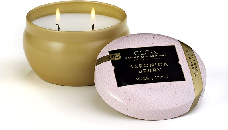 Photo 1 of 2 PACK CLCo. by Candle-Lite Company Scented Japonca Berry 2-Wick Jar, 6.25 oz, Off White NEW