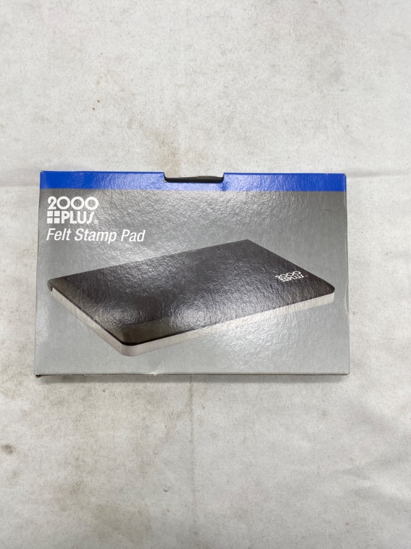 Photo 2 of 2000 PLUS Stamp Pad, Felt, Size No.2, 6-1/4" x 3-1/2", Black Ink (090407) & Stamp Pad, Felt, Size No.2, 6-1/4" X 3-1/2", Red Ink (090411) - Red Ink Felt Stamp Pad NEW 