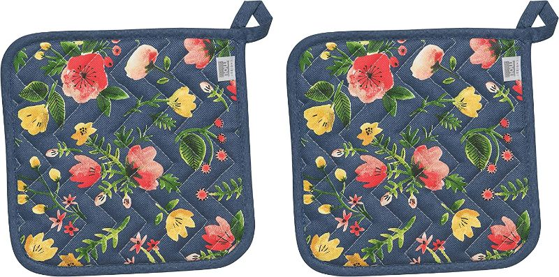 Photo 1 of Now Designs Basic Potholder, Set of Two, Midnight Garden NEW