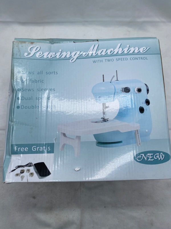 Photo 2 of Sewing Machine, Portable Sewing Machine for Beginners with Light and Extension Table, Easy to Use & Safe for Kids, Best Gifts Suitable for DIY Home Travel, Space Saver NEW 