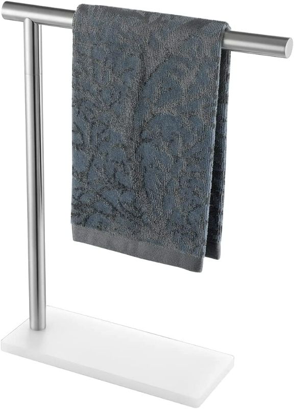 Photo 1 of QK Hand Towel Holder Stand Brushed, Modern Tree Rack Free Standing for Countertop =, Stainless Steel NEW