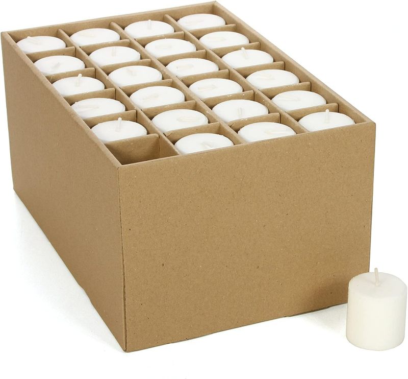 Photo 1 of Hosley’s Set of 72 White Unscented Votive Candles NEW 