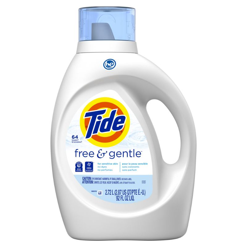 Photo 1 of Tide Free & Gentle Liquid Laundry Detergent, 64 loads 92 fl oz, HE Compatible NEW
