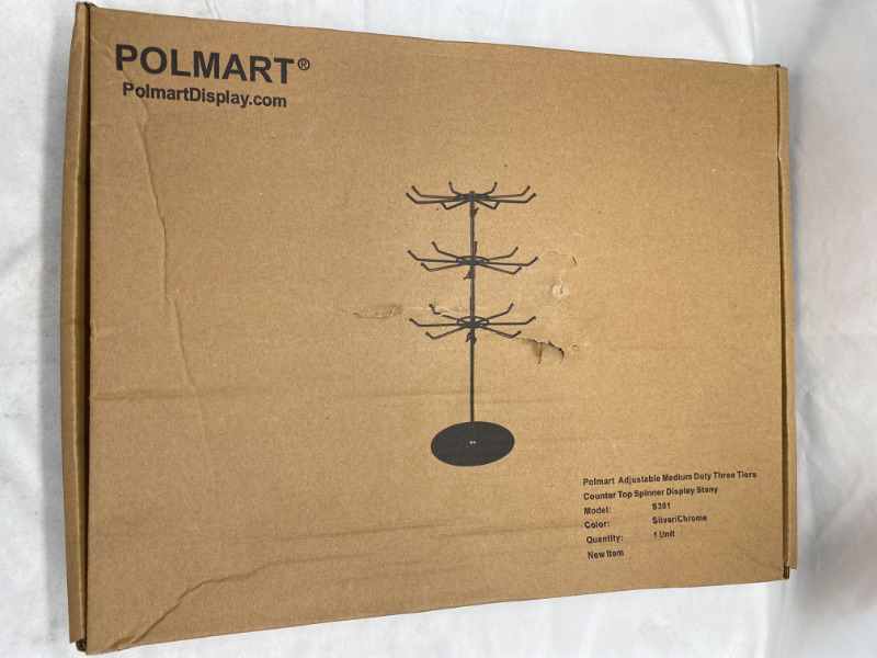 Photo 3 of Polmart Medium Duty Three Tier Counter Top Spinner Display Stand NEW