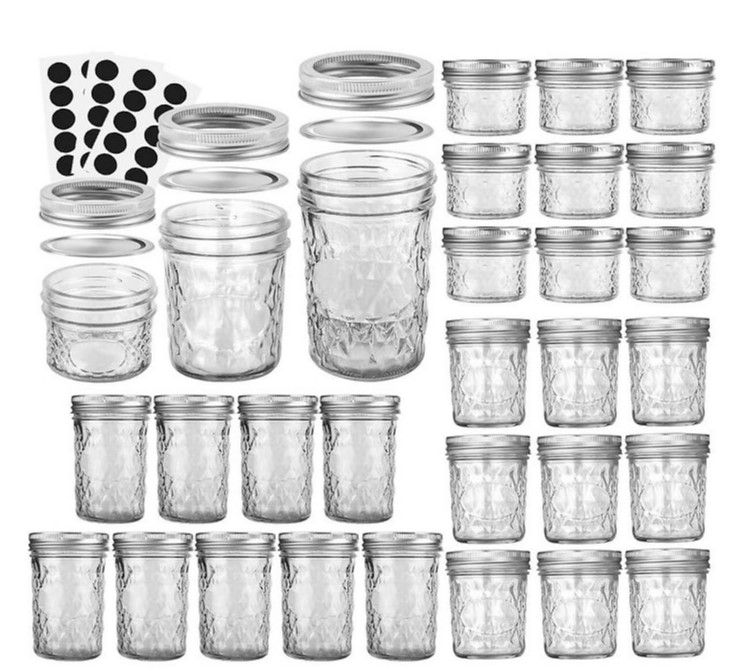 Photo 1 of Verones 4,6,8oz Mason Jar (x10/ each) NEW 