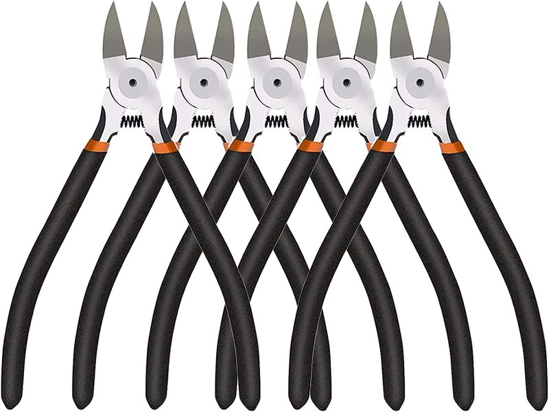 Photo 1 of Wire Cutters for Crafts Heavy Duty - BOENFU Small Wire Cutters BF-22 Side Cutters Diagonal Cutting Pliers Wire Snips Cutters Multi Tool, 6 Inches, 5 Pack NEW