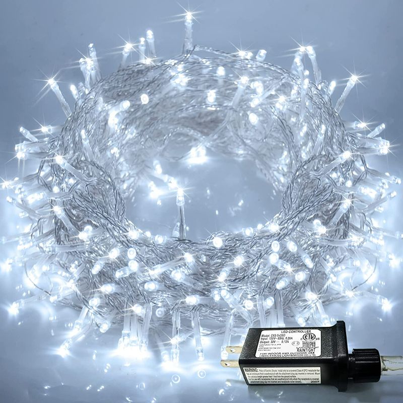Photo 1 of  LED String Lights Indoor Outdoor, Clear Wire Warm White Christmas Lights Plug in Fairy String Lights for Bedroom Garden (Unknown Length) NE W