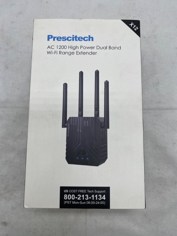 Photo 2 of Prescitech AC 1200 High Power Dual Band WiFi Range Extender NEW 