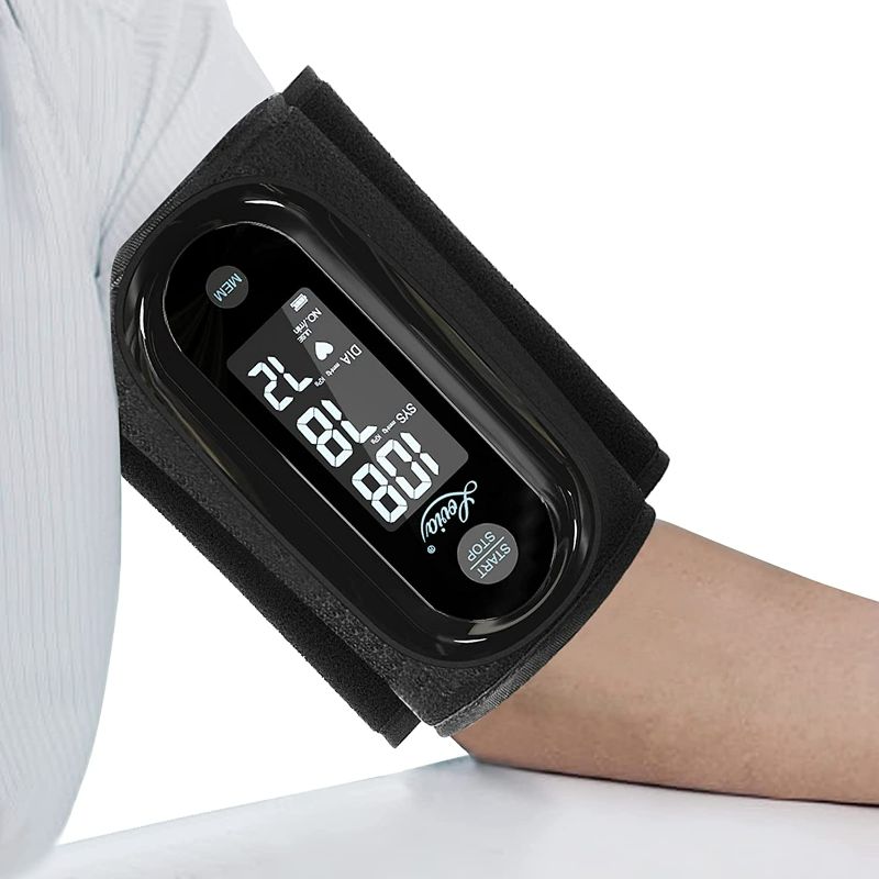 Photo 2 of Blood Pressure Monitor Upper Arm with One Piece Design, Digital BP Machine for Home Use with Cuff Size 9-14 Inch, Portable Meter, Built-in Battery NEW