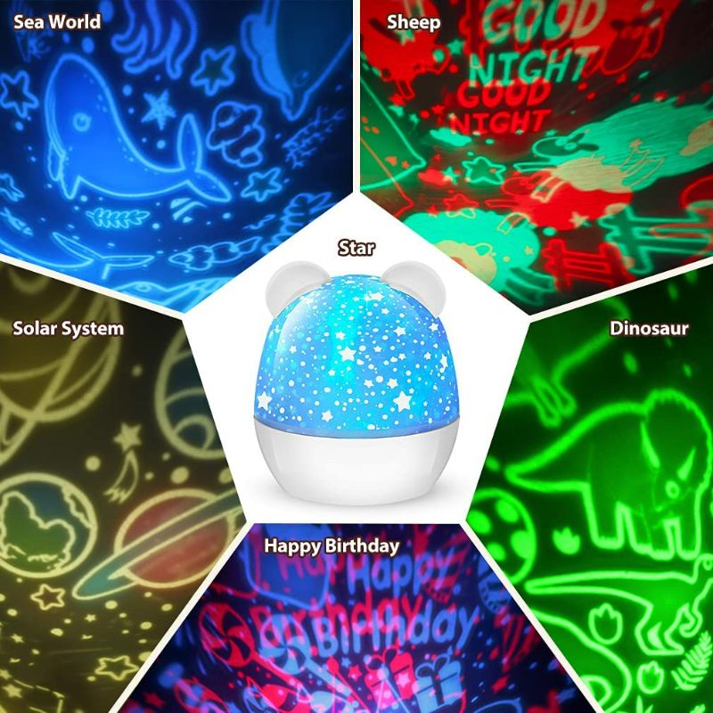 Photo 1 of WHATOOK Star Projector Night Light for Kids Night Lights, 360 Degree Rotation Lights for Girl, Boy, Baby Bedroom Decor, Birthday Gifts, Party NEW 