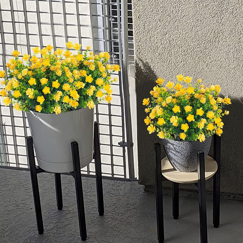 Photo 1 of Dreamfun 20 Bundles Outdoor Artificial Flowers Plants Decoration - UV Resistant Plastic Flowers for Outside Faux Plants Fake Landscape Flowers Greenery Shrub Plants for Party Home Garden Decor(Yellow) NEW 
