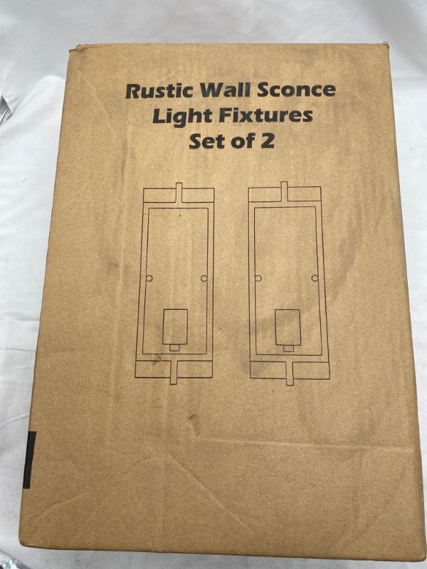 Photo 1 of Industrial Wall Sconces Set of 2, Vintage Wall Light Fixture with E26 Base, Matte Black, Metal Rustic Wall Mount Lamp, Modern Indoor Wall Sconce Lighting Hardwired for Living Room Bedroom NEW 