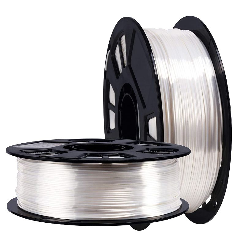 Photo 1 of DO3D Silk Pearl White PLA Satin Shiny 3D Printer Filament, 1.75mm Diameter 1kg/Spool 2.2lbs for FDM 3D Printers NEW