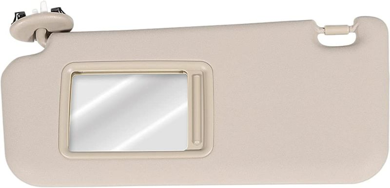 Photo 1 of Driver Side Beige Windshield Sun Visor Mirror Replacement NEW          