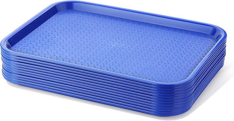 Photo 1 of New Star Foodservice 24364 Blue Plastic Fast Food Tray, 10 by 14 Inch, Set of 12 NEW