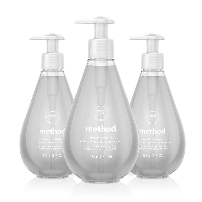Photo 1 of (6 Pack) Method Gel Hand Soap, Sweet Water, 12 oz, 6 pack, NEW
