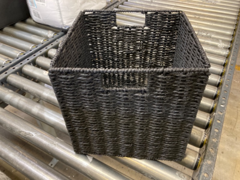 Photo 1 of 11" X 11" WOVEN COLLAPSIBLE DECORATIVE STORAGE BASKET 