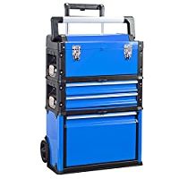 Photo 1 of BIG RED TRJF-C305ABD Torin Garage Workshop Organizer: Portable Steel and Plastic Stackable Rolling Upright Trolley Tool Box with 3 Drawers, Red