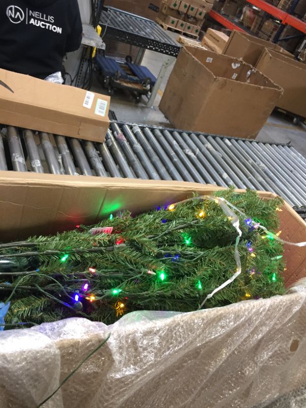 Photo 2 of 7.5ft National Tree Company Dunhill Fir Hinged Full LED Artificial Tree with 700 Low Voltage Dual Led Lights with 9 Function Footswitch