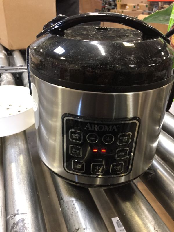 Photo 3 of Aroma Housewares ARC-914SBD Digital Cool-Touch Rice Grain Cooker and Food Steamer, Stainless, Silver, 4-Cup (Uncooked) / 8-Cup (Cooked) Basic