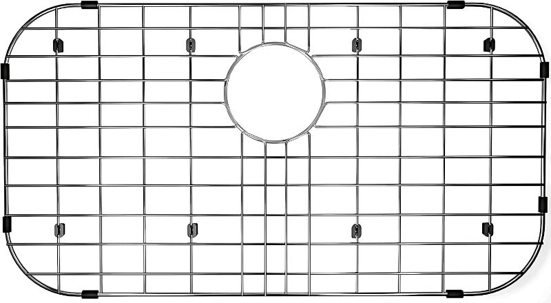 Photo 1 of Alonsoo 26" x 14" Kitchen Sink Grid and Sink Protectors, Stainless Steel Sink Grids for Bottom of Kitchen Sink Rear Drain with Corner Radius, Stainless Steel  ***OPENED FOR PICTURES**