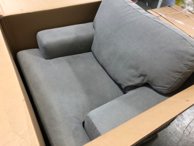 Photo 1 of Amazon Brand – Stone & Beam Lauren Down-Filled Oversized Living Room Accent Armchair, 46"W, GREY LARGE COUCH SINGLE COUCH GREY OVERSIZE