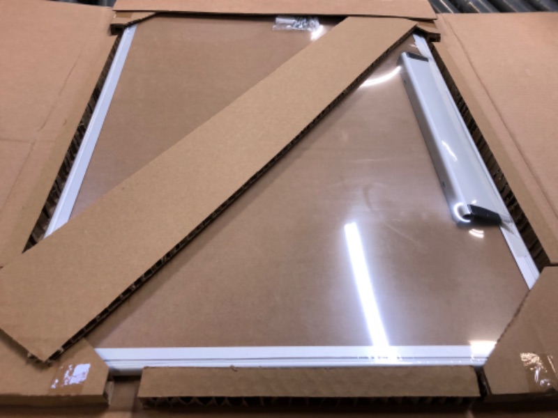 Photo 3 of Amazon Basics Magnetic Dry Erase White Board, 24 x 18-Inch Whiteboard - Silver Aluminium Frame 18"x24" Magnetic, Aluminum Frame