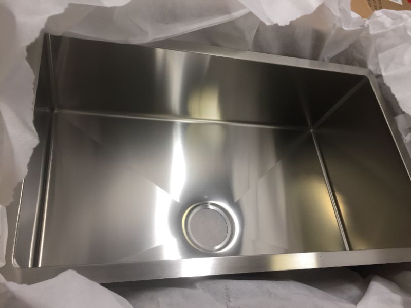 Photo 3 of 30 Undermount Kitchen Sink - Donsdey 30"×18" Undermount Kitchen Sink * sink only* 16 Gauge Stainless Steel Kitchen Sink Under Counter Single Bowl Kitchen Sink Basin 30"x18" Undermount