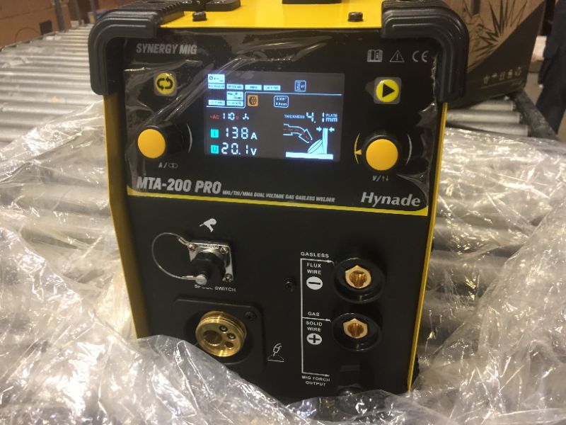 Photo 1 of hynade MTA-200PRO MIG Welder, MIG/TIG/Stick 3 in 1 Welder Dual Voltage 110V/220V, Work with Spool Gun Gas/Gasless Multiprocess Welders
