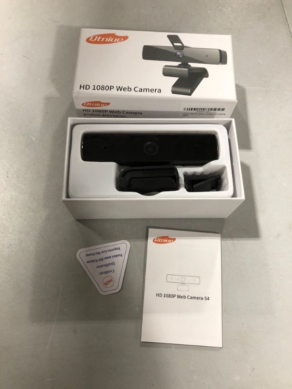 Photo 1 of Qtniue Webcam with Microphone and Privacy Cover, FHD Webcam 1080p, Desktop or Laptop and Smart TV USB Camera for Video Calling, Stereo Streaming and Online Classes 30FPS