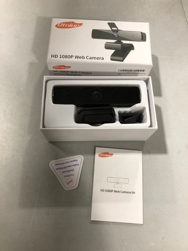 Photo 2 of Qtniue Webcam with Microphone and Privacy Cover, FHD Webcam 1080p, Desktop or Laptop and Smart TV USB Camera for Video Calling, Stereo Streaming and Online Classes 30FPS