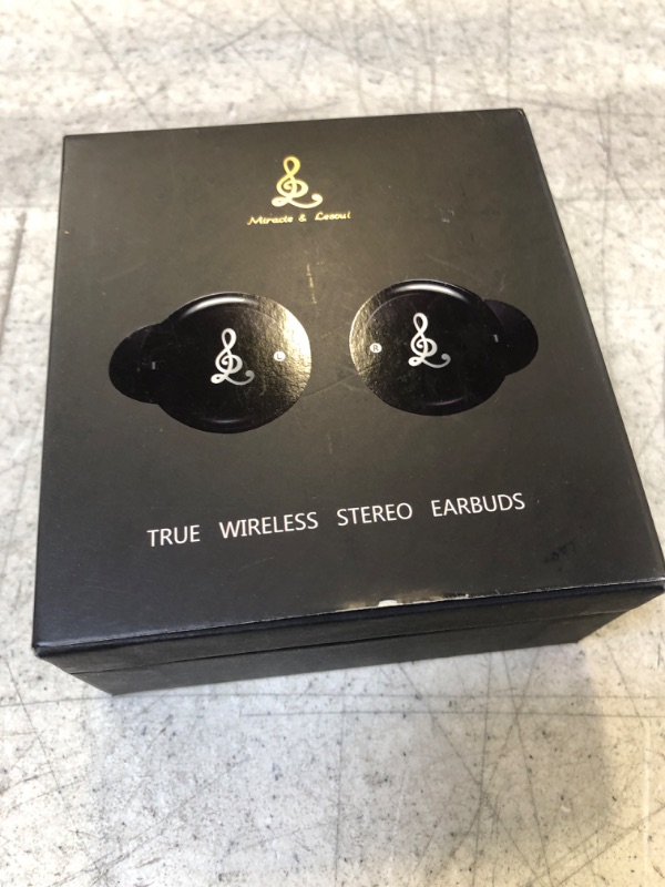 Photo 2 of True Wireless Earbuds,Miracle&Lesoul S7 Bluetooth 5.0 in-Ear Earphones With Mic,CVC 6.0,Charging Case,IPX7 Waterproof Headphones With 35H Playtime For iPhone and Android Phones,Sport,Gym,Running,Black