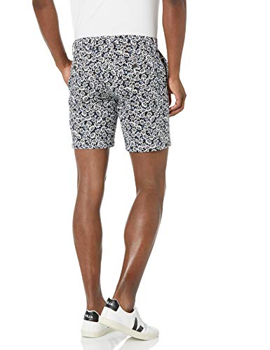 Photo 2 of Goodthreads Men's Slim-Fit 7" Flat-Front Comfort Stretch Chino Short, Navy, Floral, 30
