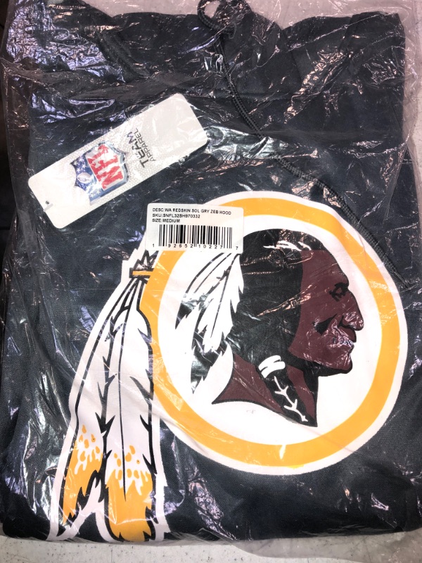 Photo 1 of NFL REDSKIN MENS HOODIES , GREY , SIZE MEDIUM 
