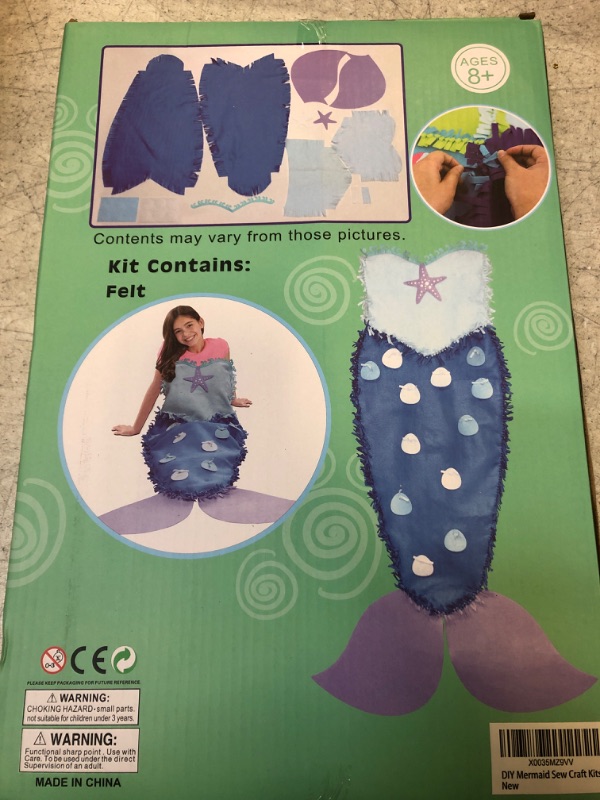 Photo 2 of Crafts for Girls Ages 8-12, Fun Activity Sewing Kit for Kids Ages 8-12, Kids Sewing Kit, Felt Sewing Kit for Kids Includes 5 Projects Arts and Crafts for Kids Ages 8-12, Learn to Sew Kit for Girls MERMAID 